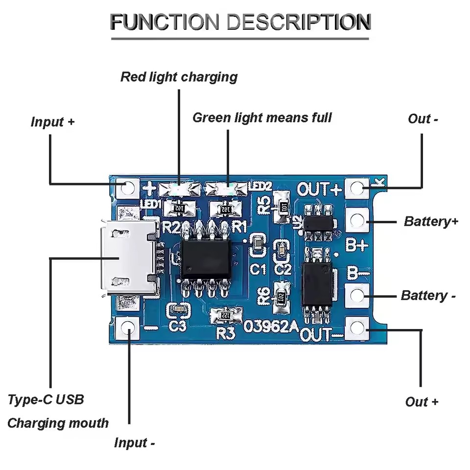 Modules de charge USB Type-C T - Tp4056 Module avis et prix